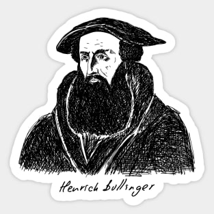 Heinrich Bullinger. Christian figure. Sticker